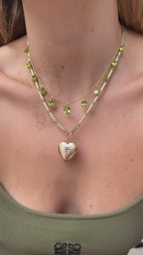 1914 Old Mine Diamond Heart Locket