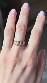1892 Diamond And Ruby Snake Ring