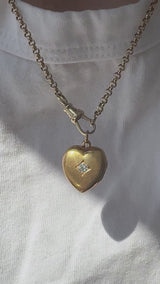 Victorian Old Mine Diamond Heart Locket