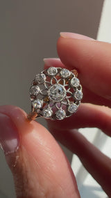 Old European Cut Petite Diamond Cluster Ring