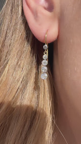 Old European Cut Diamond Bezel Earrings