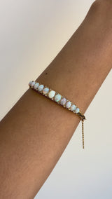 Victorian Opal and Diamond Bangle Bracelet