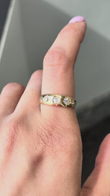 Five Star Set Old Mine Cut Diamond Band