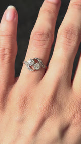 Edwardian Old Mine and Rose Cut Diamond Toi Et Moi Ring
