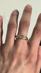 1879 Five Old Mine Cut Diamond Ring