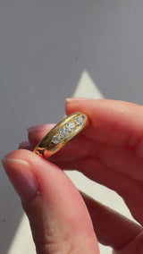 Victorian Old Mine Cut Diamond Graduated Band