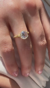 1.78 Carat Rose Cut Diamond Augustine Ring