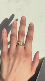 1893 Old Mine Cut Diamond Chunky Gypsy Starburst Ring