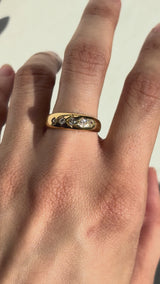 1888 Victorian Five Diamond Gypsy Ring