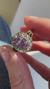 Victorian Amethyst Halo Ring