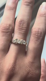 1904 Mixed Old Mine Cut Diamond Band