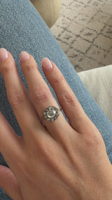 Georgian Rose Cut Diamond Cluster Ring