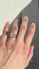 5.03 Carat Emerald Cut Diamond Platinum Ring