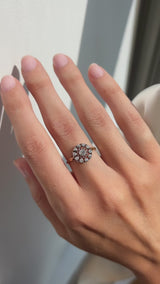 Old European Cut Petite Diamond Cluster Ring