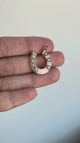 Victorian Pearl Horseshoe Pendant