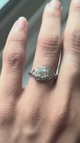Art Deco French Cut Diamond Ring
