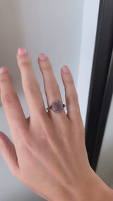 Victorian Amethyst Halo Ring