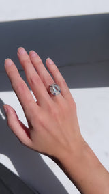 Aquamarine and Sapphire Ring