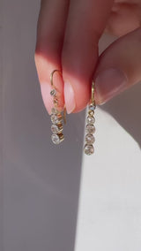 Old European Cut Diamond Bezel Earrings