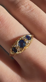 1906 Sapphire and Diamond Ring