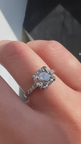 2.47 Carat Old Mine Cut Diamond Art Deco Ring