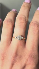 Edwardian Old Mine Cit Diamond Bezel Ring