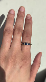 Sapphire And Diamond Half Hoop