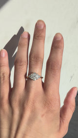 Edwardian Old Mine Cut Diamond Cluster