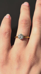1.07 Carat Old European Cut Diamond Antique Tiffany Engagement Ring