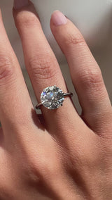 4.39 Carat Old European Cut Solitaire