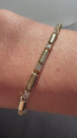 Diamond and Link Line Bracelet