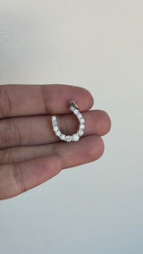 Brilliant Cut Diamond Horseshoe Charm