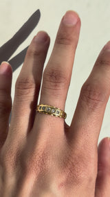 1888 Graduated Old Mine Diamond Cutout Band