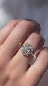 Antique Diamond Cluster Ring