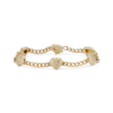 Diamond Star Puffy Heart Bracelet