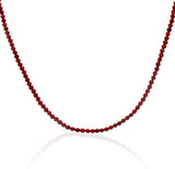 Red Agate Beaded Necklace