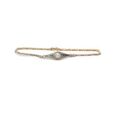 Petite Diamond and Emerald Bracelet