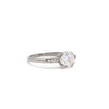 1.07 Carat Old European Cut Diamond Baguette Ring