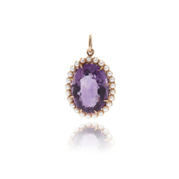 Amethyst and Pearl Pendant