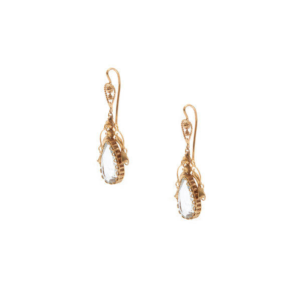 Cannetille Aquamarine Drop Earrings