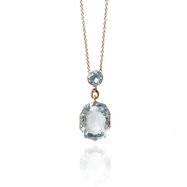 AQUAMARINE AND TOPAZ NECKLACE