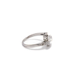 Platinum Three Stone Swirl Ring