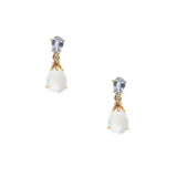 Sapphire and Moonstone Drop Earrings