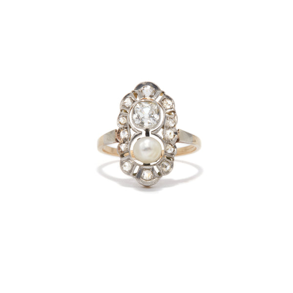 Pearl and Diamond Ring