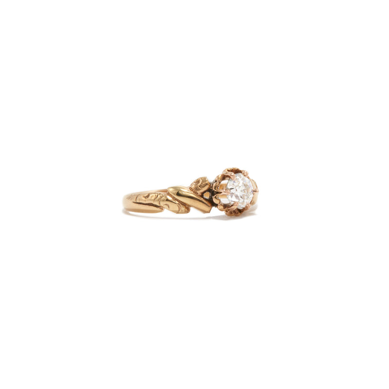 Victorian Diamond Gold Twist Diamond Ring