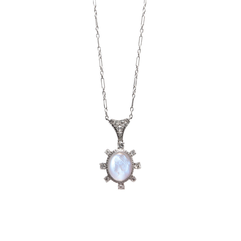 Intaglio Moonstone Necklace