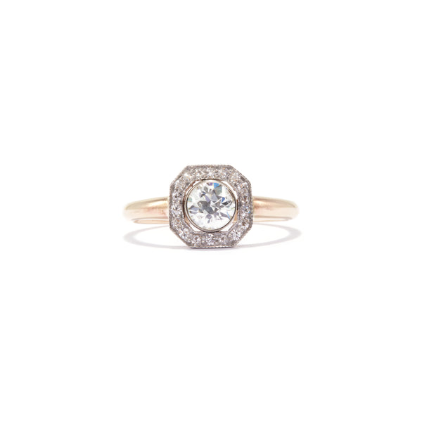 Art Deco Old European Cut Diamond Ring