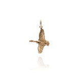 14K Flying Bird Charm