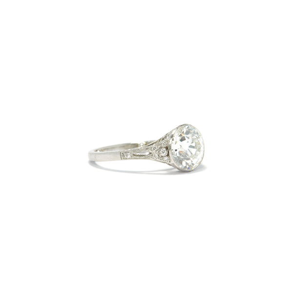 2.19 Carat Old European Cut Diamond Engagement Ring