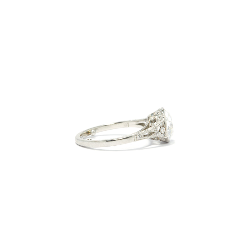 2.19 Carat Old European Cut Diamond Engagement Ring